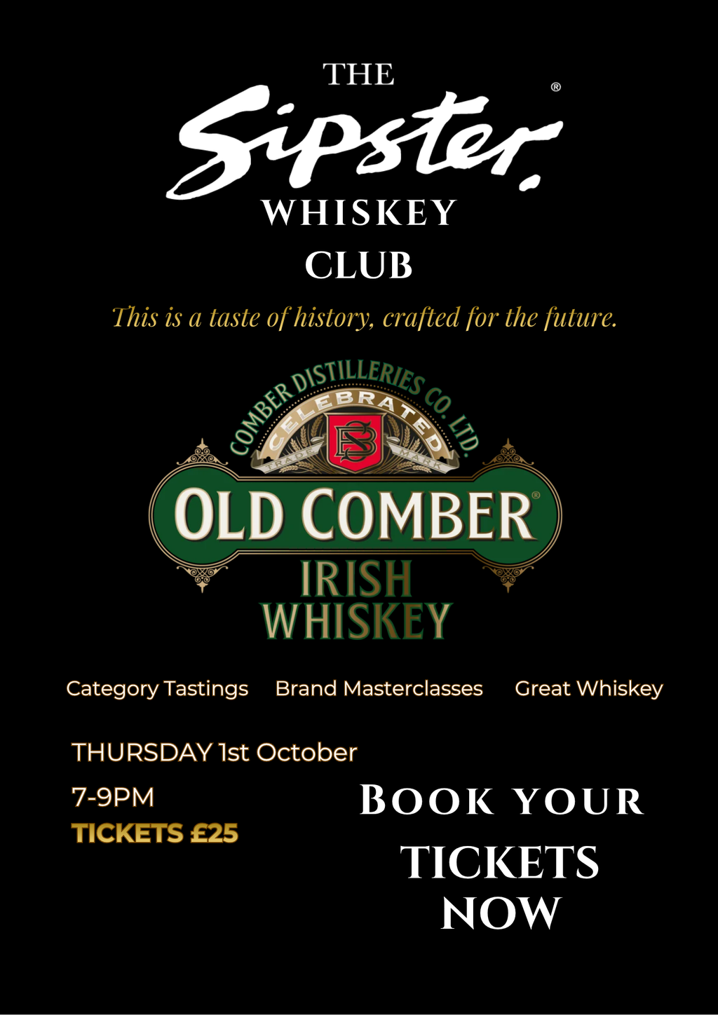 The Sipster Whiskey Club - Old Comber Irish Whiskey - 1st October