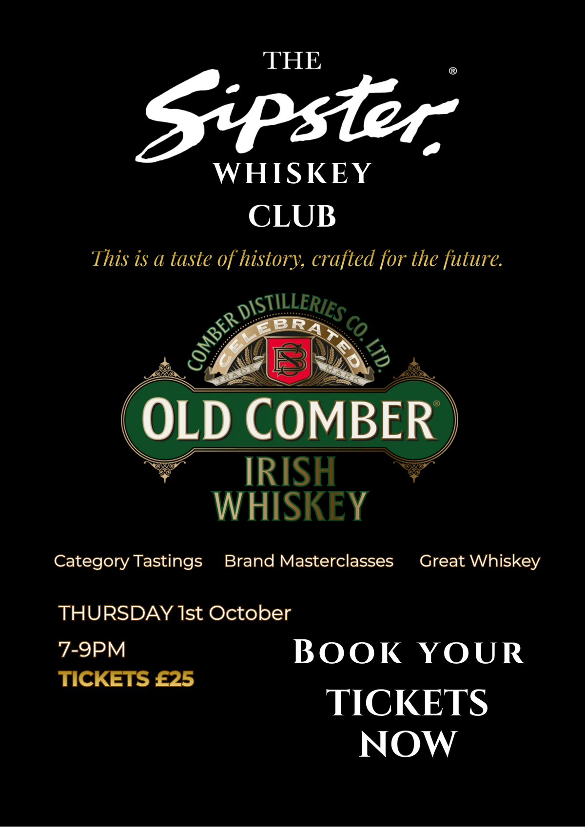 The Sipster Whiskey Club - Old Comber Irish Whiskey - 1st October