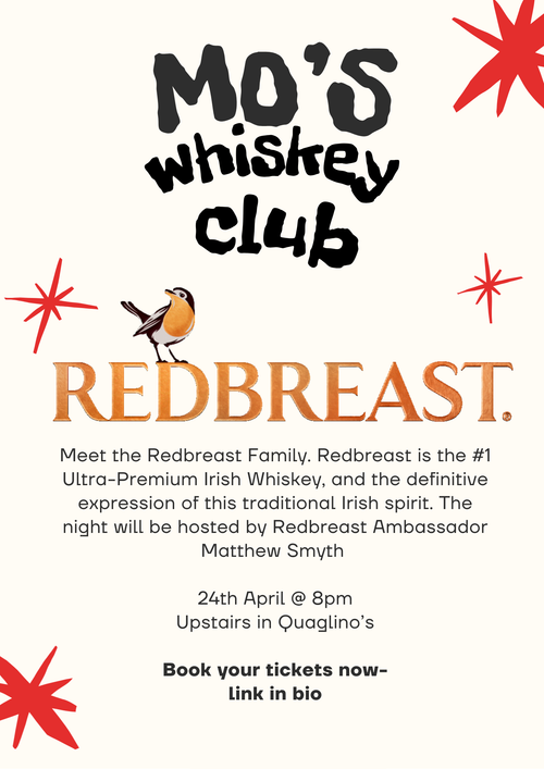 Mo's Whiskey Club - REDBREAST IRISH WHISKEY -24th April