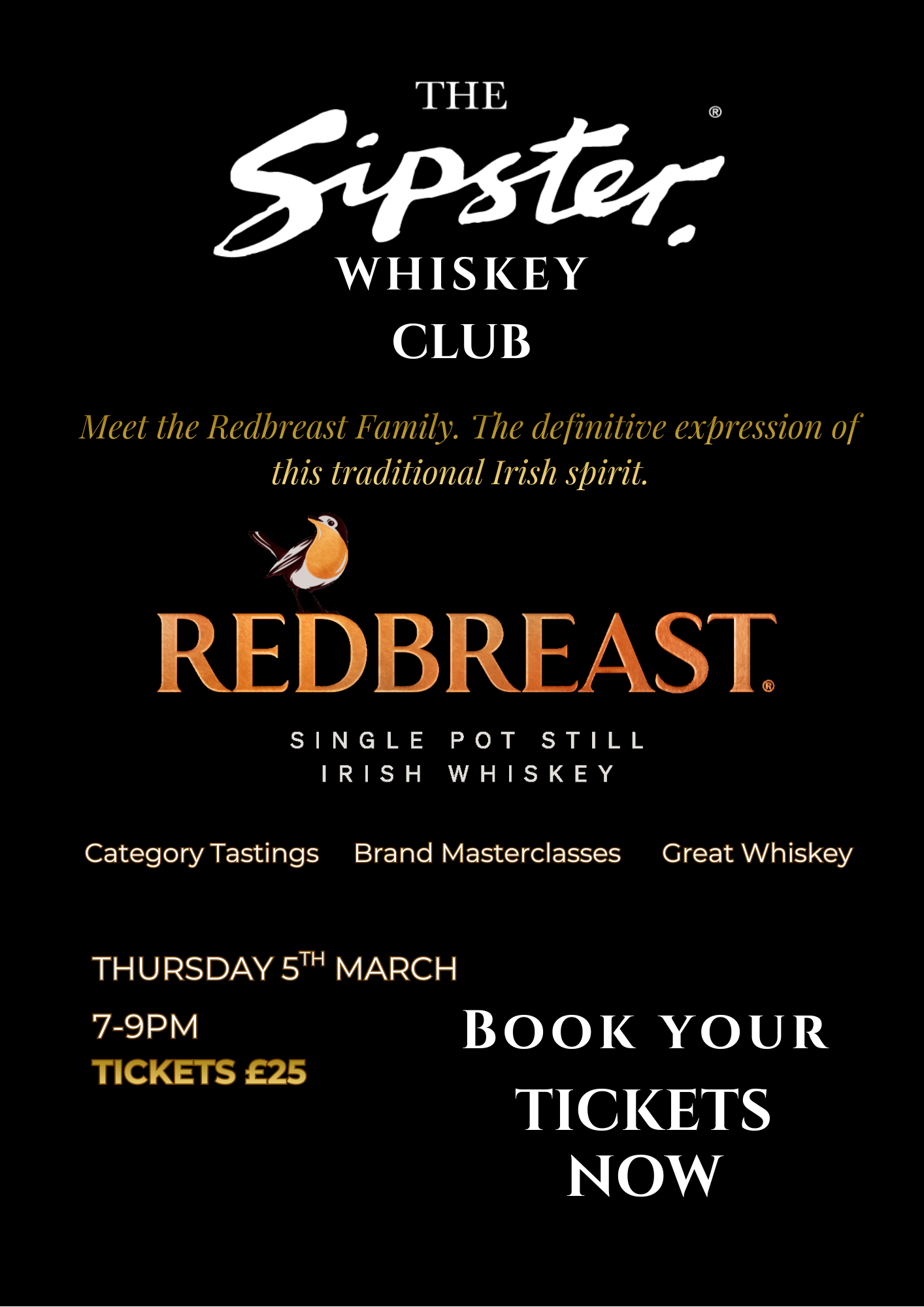 The Sipster Whiskey Club 2nd April - SOLD OUT